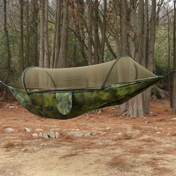 Campinghængekøje med Myggenet Letvægts Dobbelt Hængekøje til Outdoor