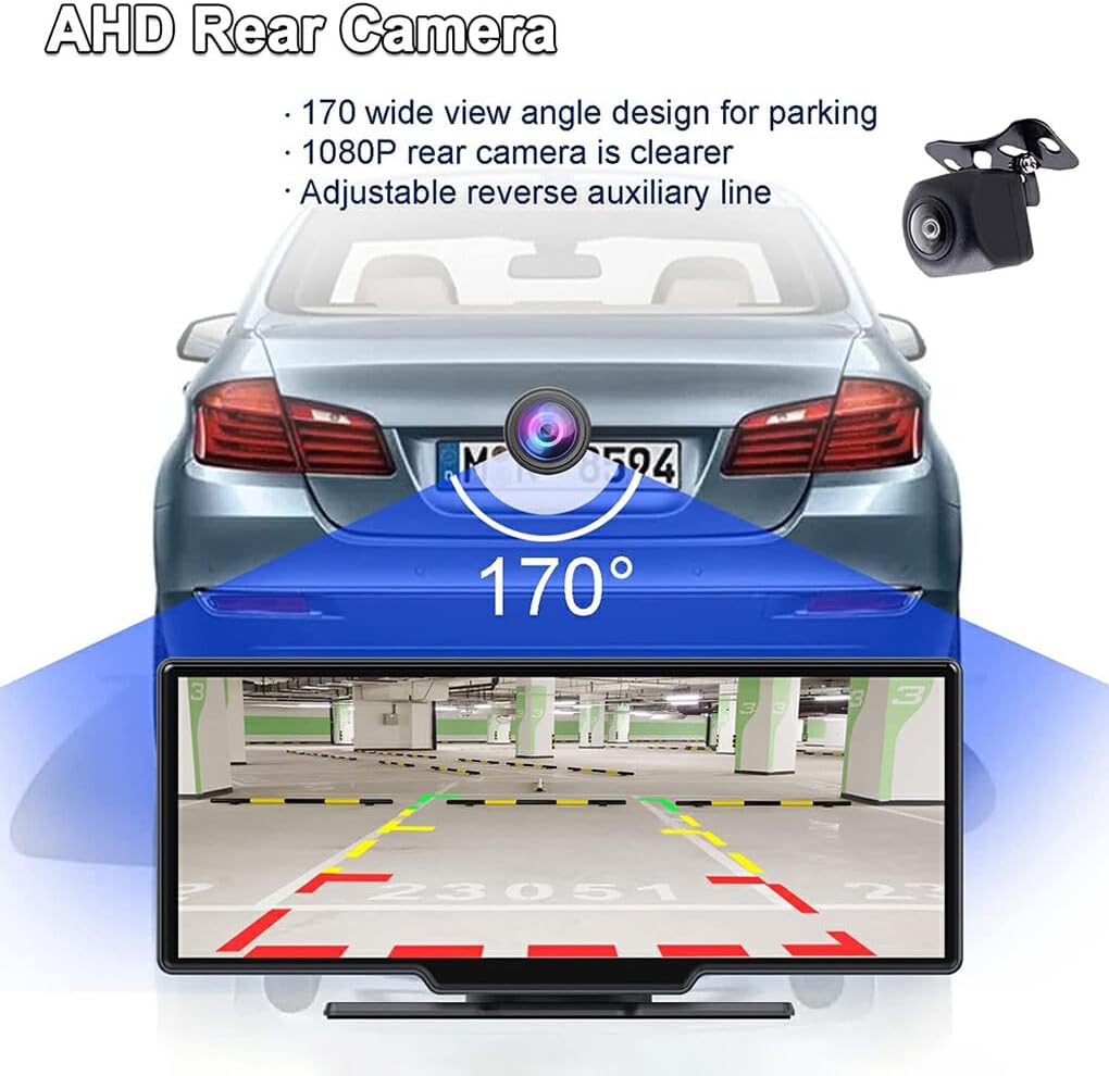 CarVision Pro Smart Bilskærm med CarPlay, Android Auto og Dashcam