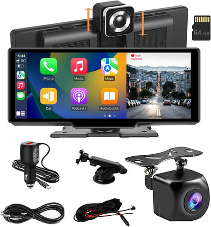 CarVision Pro Smart Bilskærm med CarPlay, Android Auto og Dashcam