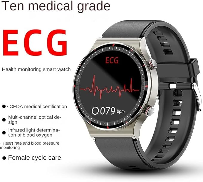 CardioSense ECG Smartwatch med Avanceret Sundhedsovervågning