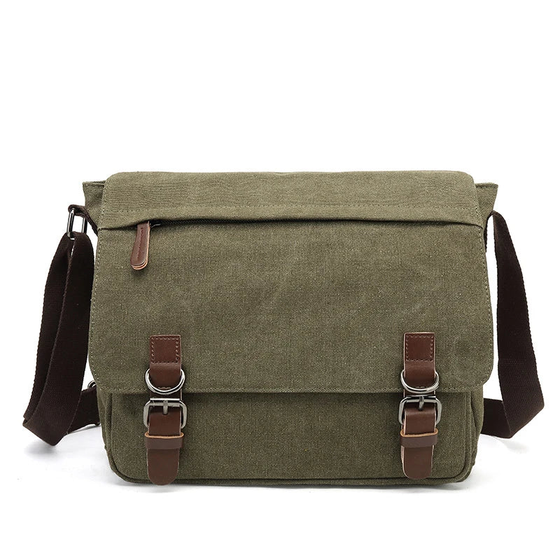 Carlos Robust Canvas Skuldertaske til Hverdagsbrug
