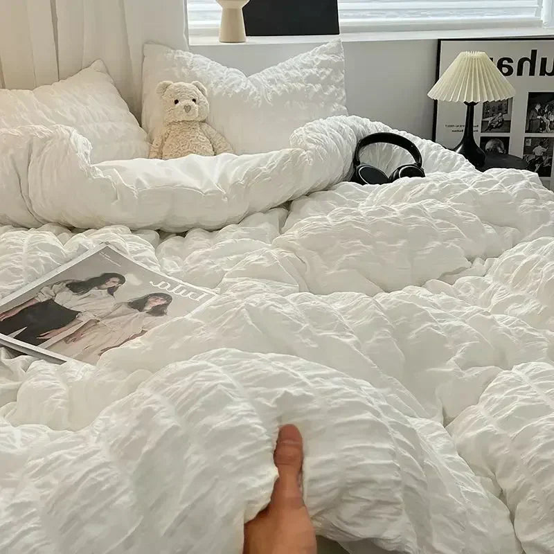 ChicParis Seersucker Sengetøjssæt med Blødt og Let Dynebetræk