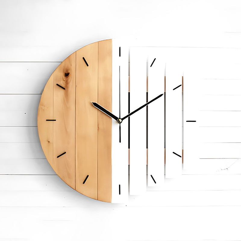 ClarityTime Lydløst Minimalistisk Vægur til Moderne Indretning