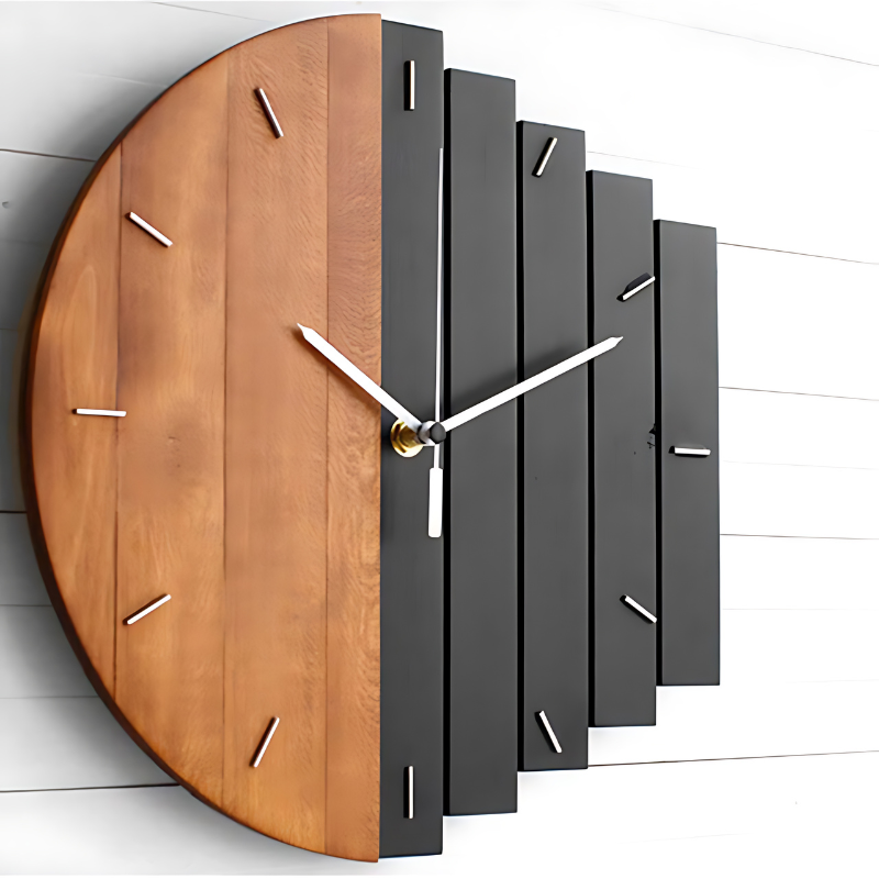 ClarityTime Lydløst Minimalistisk Vægur til Moderne Indretning