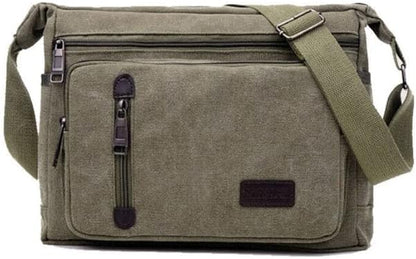 ClassicLine Canvas Messenger Skuldertaske Tidløs Crossbodytaske til Hverdagsbrug