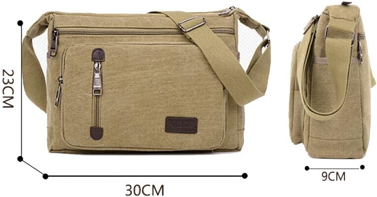 ClassicLine Canvas Messenger Skuldertaske Tidløs Crossbodytaske til Hverdagsbrug