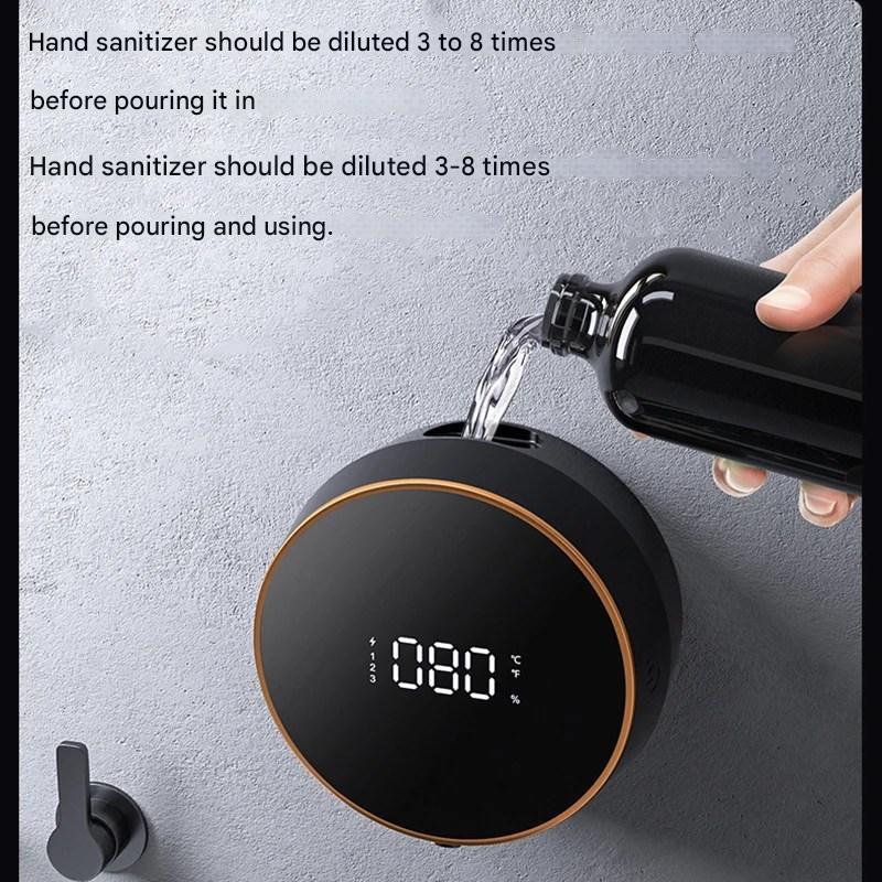 Cleon automatisk sæbedispenser med berøringsfri sensor, LED-display og genopladelig vægmontering