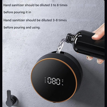 Cleon automatisk sæbedispenser med berøringsfri sensor, LED-display og genopladelig vægmontering