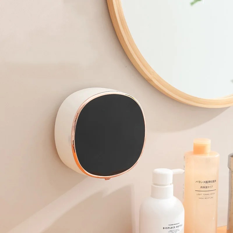 Cleon automatisk sæbedispenser med berøringsfri sensor, LED-display og genopladelig vægmontering