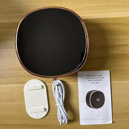 Cleon automatisk sæbedispenser med berøringsfri sensor, LED-display og genopladelig vægmontering