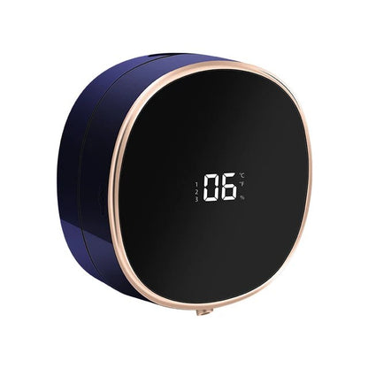 Cleon automatisk sæbedispenser med berøringsfri sensor, LED-display og genopladelig vægmontering