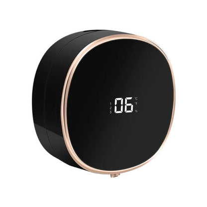 Cleon automatisk sæbedispenser med berøringsfri sensor, LED-display og genopladelig vægmontering