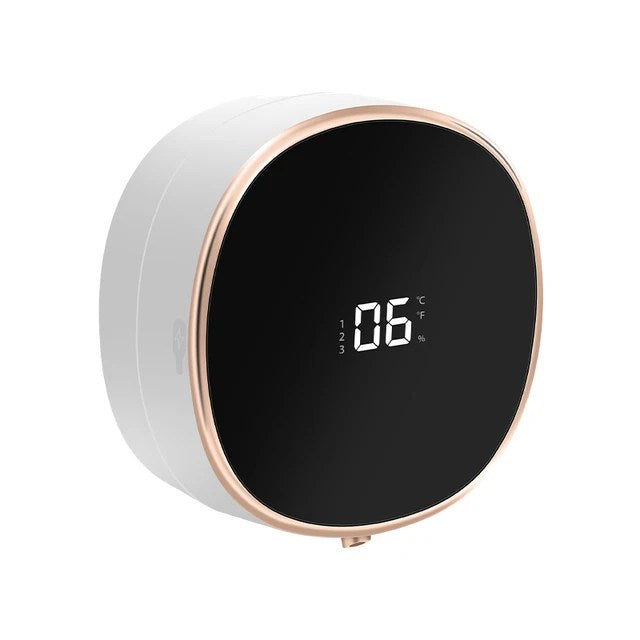 Cleon automatisk sæbedispenser med berøringsfri sensor, LED-display og genopladelig vægmontering