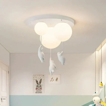 CloudBear Loftlampe til Børneværelse med Bjørn, Ballon og Integreret LED