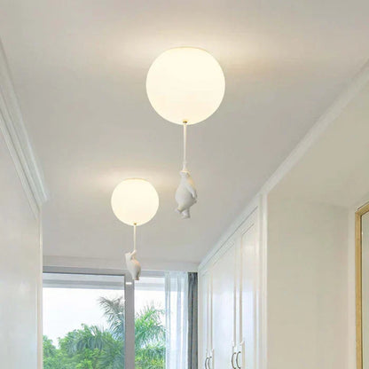 CloudBear Loftlampe til Børneværelse med Bjørn, Ballon og Integreret LED