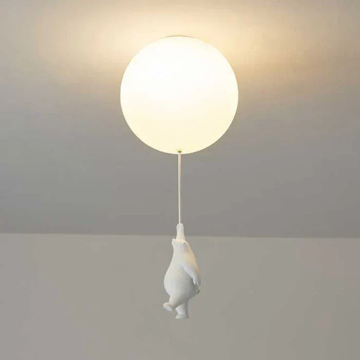 CloudBear Loftlampe til Børneværelse med Bjørn, Ballon og Integreret LED