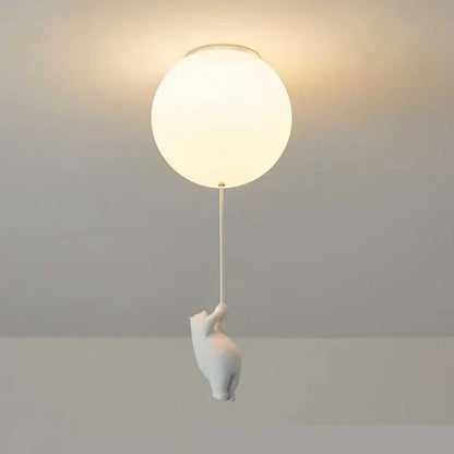 CloudBear Loftlampe til Børneværelse med Bjørn, Ballon og Integreret LED
