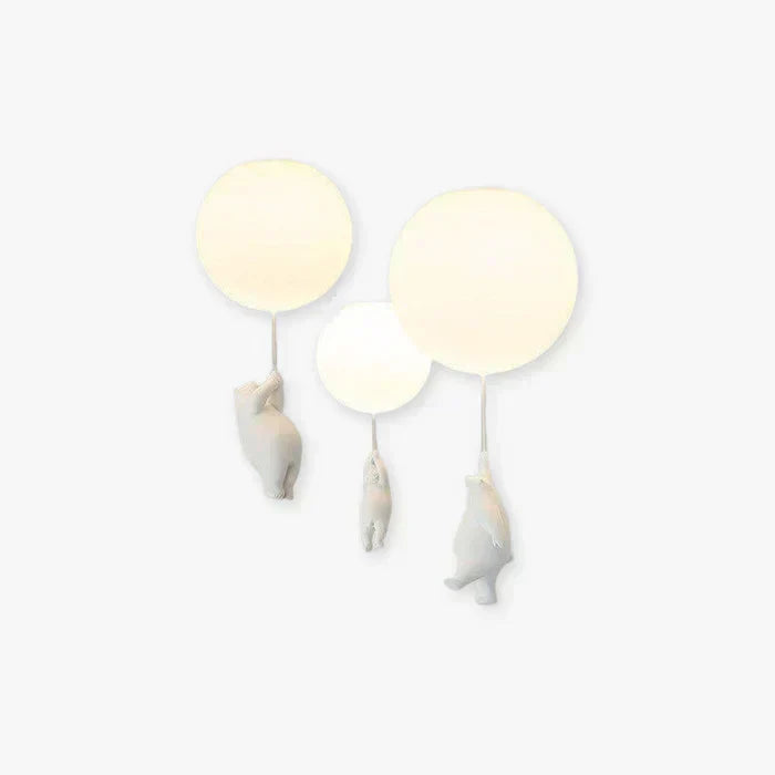 CloudBear Loftlampe til Børneværelse med Bjørn, Ballon og Integreret LED