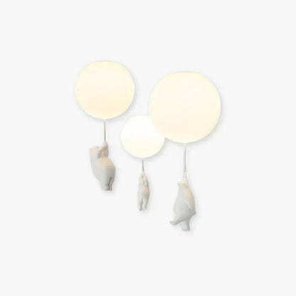 CloudBear Loftlampe til Børneværelse med Bjørn, Ballon og Integreret LED