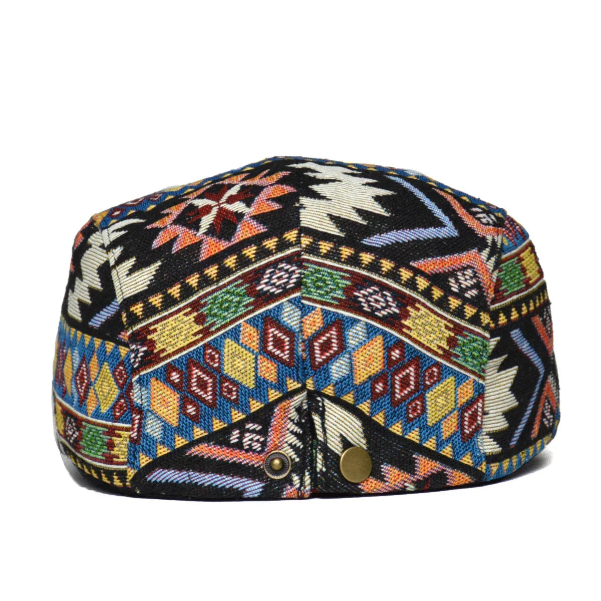Farverig retro flatcap i åndbar bomuld med justerbar pasform til alle årstider