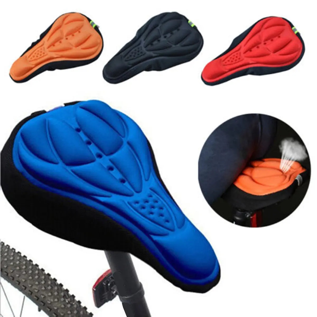 ComfortRide Cykelsadelovertræk med Gelpolstring og Åndbart Design