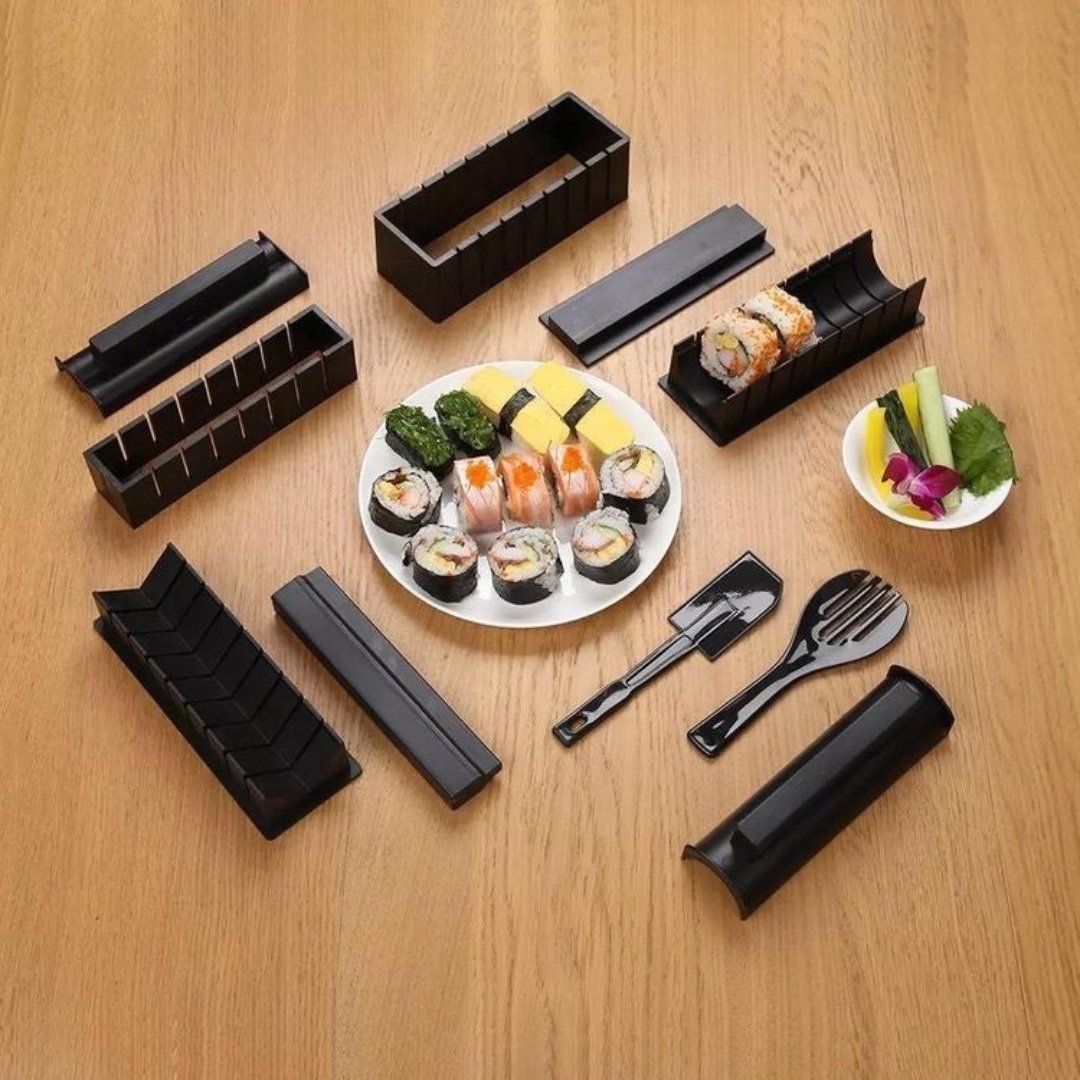Komplet Sushi Sæt til Hjemmelavet Sushi i Flere Former