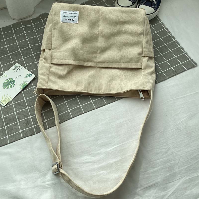 Cord canvas crossbody taske – stilfuld skuldertaske til hverdagsbrug