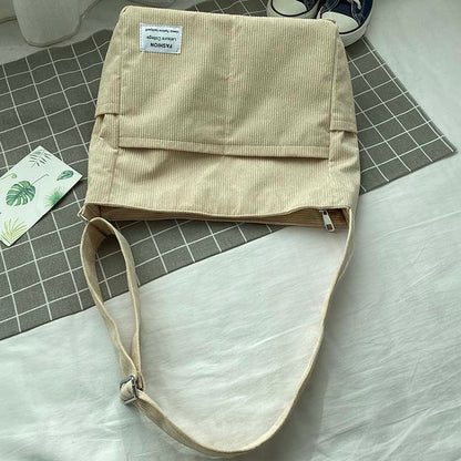 Cord canvas crossbody taske – stilfuld skuldertaske til hverdagsbrug