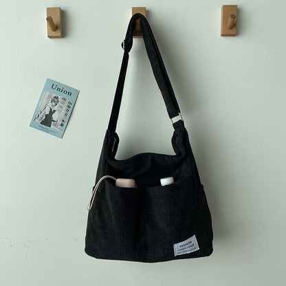 Cord canvas crossbody taske – stilfuld skuldertaske til hverdagsbrug