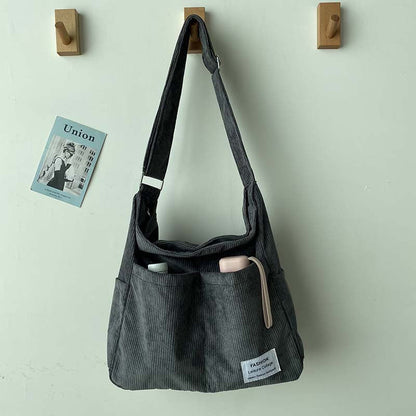 Cord canvas crossbody taske – stilfuld skuldertaske til hverdagsbrug