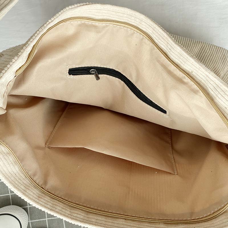 Cord canvas crossbody taske – stilfuld skuldertaske til hverdagsbrug