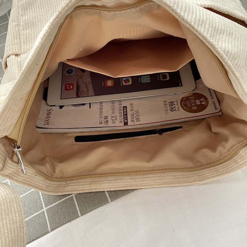 Cord canvas crossbody taske – stilfuld skuldertaske til hverdagsbrug