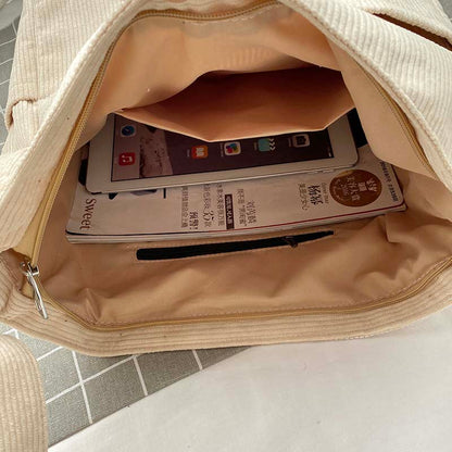 Cord canvas crossbody taske – stilfuld skuldertaske til hverdagsbrug