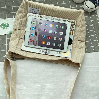 Cord canvas crossbody taske – stilfuld skuldertaske til hverdagsbrug