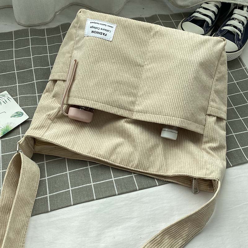 Cord canvas crossbody taske – stilfuld skuldertaske til hverdagsbrug