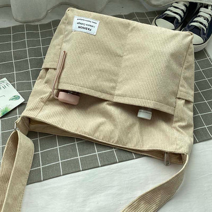 Cord canvas crossbody taske – stilfuld skuldertaske til hverdagsbrug