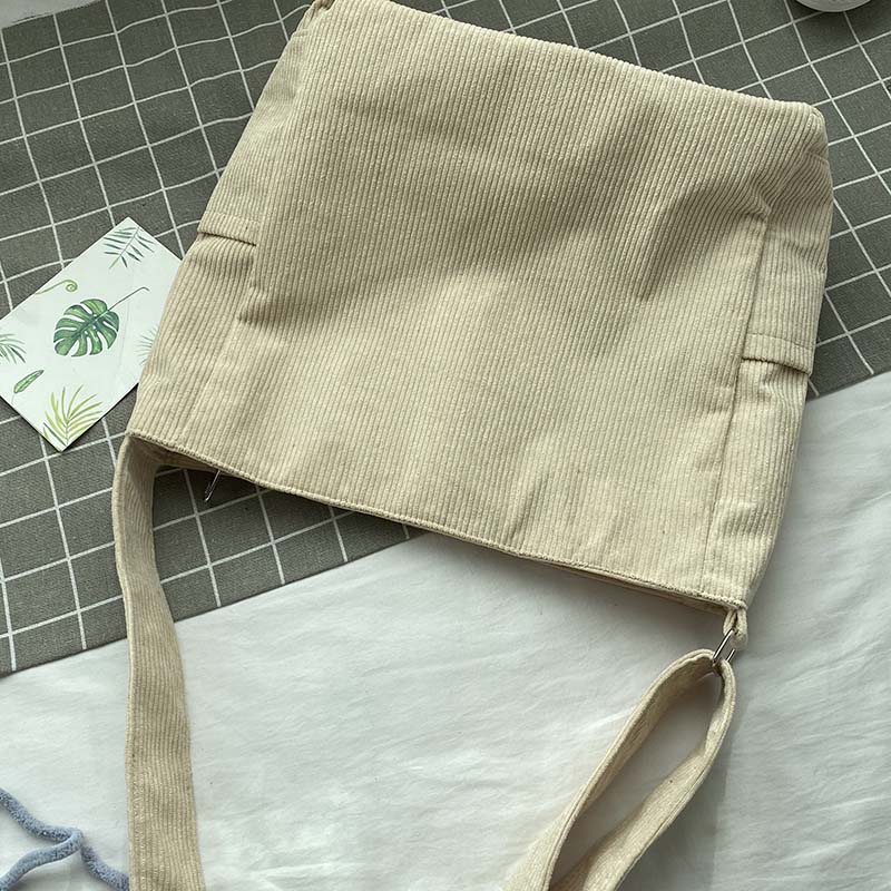 Cord canvas crossbody taske – stilfuld skuldertaske til hverdagsbrug