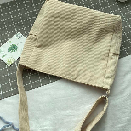 Cord canvas crossbody taske – stilfuld skuldertaske til hverdagsbrug