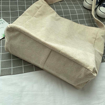 Cord canvas crossbody taske – stilfuld skuldertaske til hverdagsbrug