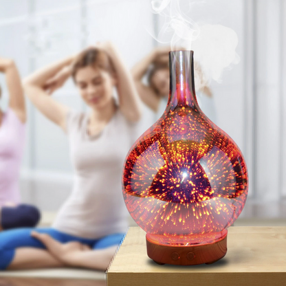 CosmicBreeze Aromaterapidiffuser med LED-Lys, Duftmist og Luftfugter