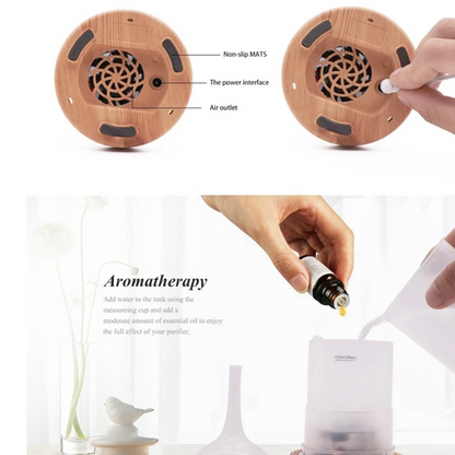 CosmicBreeze Aromaterapidiffuser med LED-Lys, Duftmist og Luftfugter