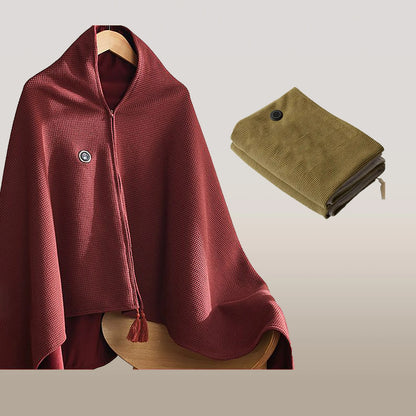 CozyHeat Bærbart Elektrisk Tæppe med USB, Genopladeligt og Blødt Fleece