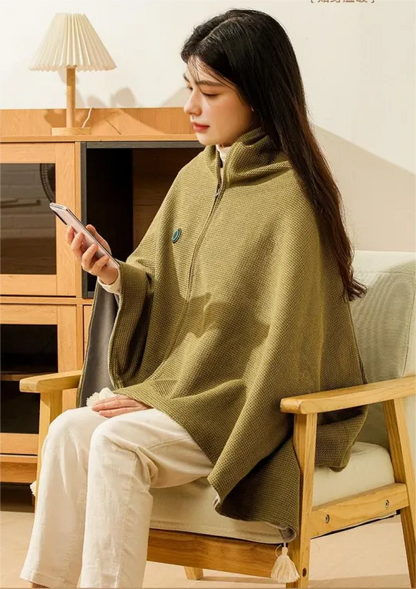 CozyHeat Bærbart Elektrisk Tæppe med USB, Genopladeligt og Blødt Fleece