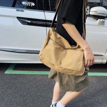 CrossStream Canvas Messenger Slingtaske Stilfuld Skuldertaske til Hverdagsbrug