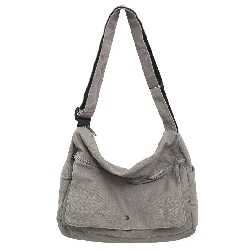 CrossStream Canvas Messenger Slingtaske Stilfuld Skuldertaske til Hverdagsbrug