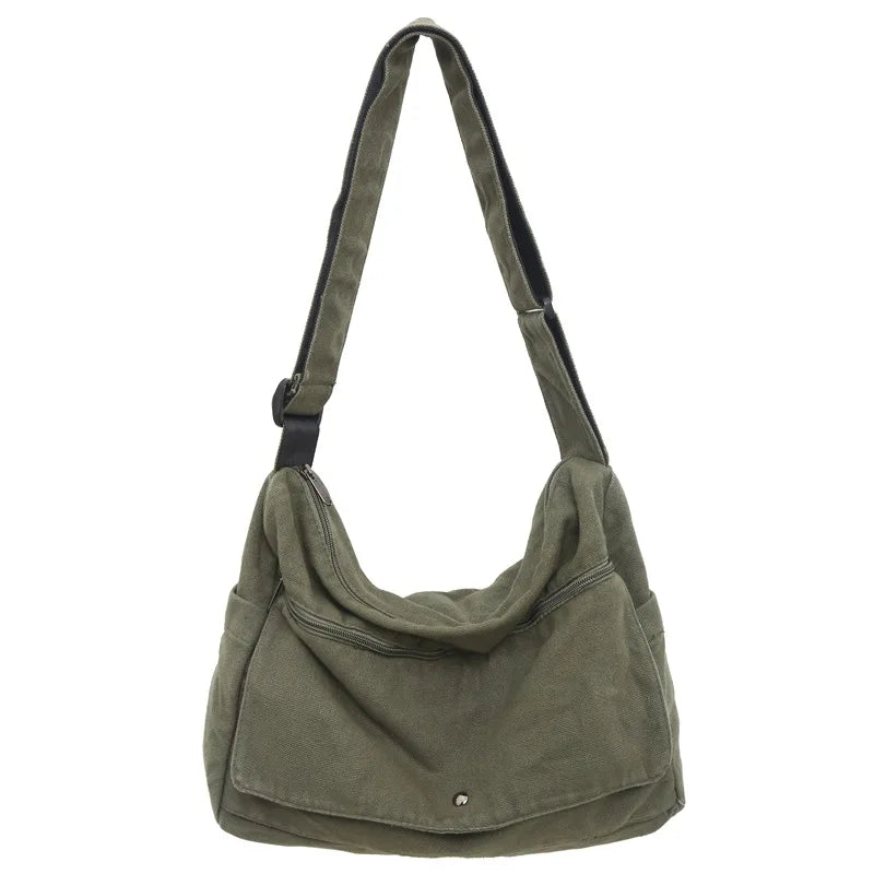 CrossStream Canvas Messenger Slingtaske Stilfuld Skuldertaske til Hverdagsbrug