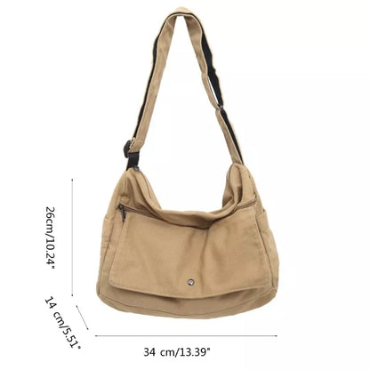 CrossStream Canvas Messenger Slingtaske Stilfuld Skuldertaske til Hverdagsbrug