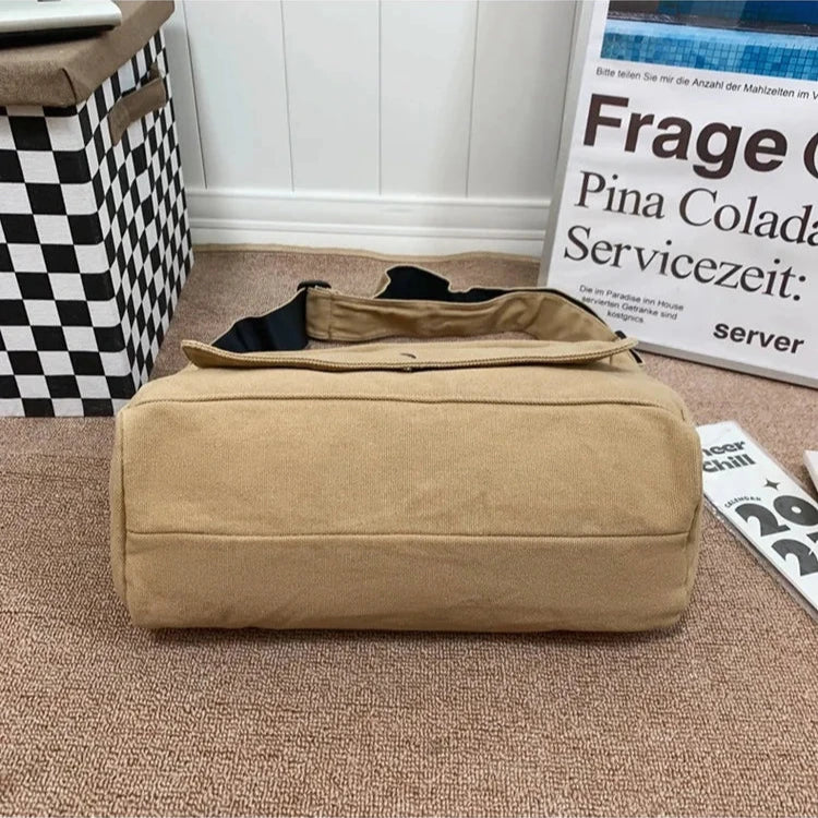 CrossStream Canvas Messenger Slingtaske Stilfuld Skuldertaske til Hverdagsbrug
