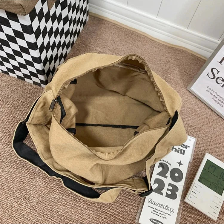 CrossStream Canvas Messenger Slingtaske Stilfuld Skuldertaske til Hverdagsbrug