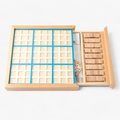 Daan Sudoku Brætspil i Træ med Opbevaringsskuffe